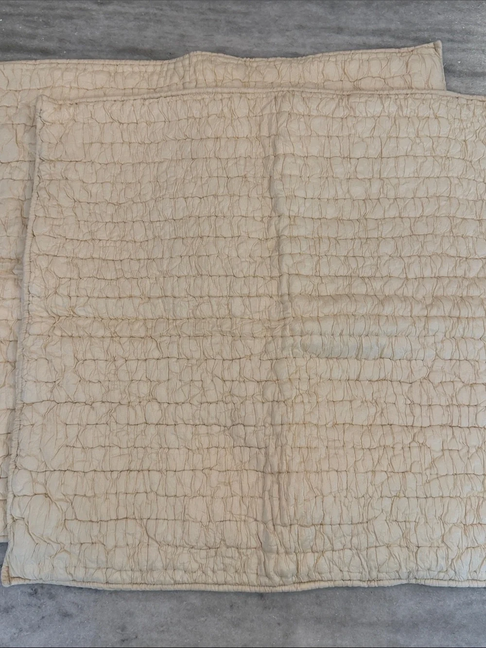 NEW Eileen Fisher Ivory Silk Continental/ Euro Pillow Shans - Set of 2